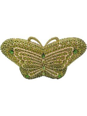 Glamorous Butterfly Crystal Clutch Bag for Women | Evening & Bridal Rhinestone